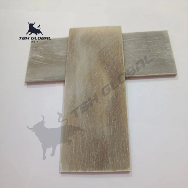 Natural Horn Plate Milk White Color