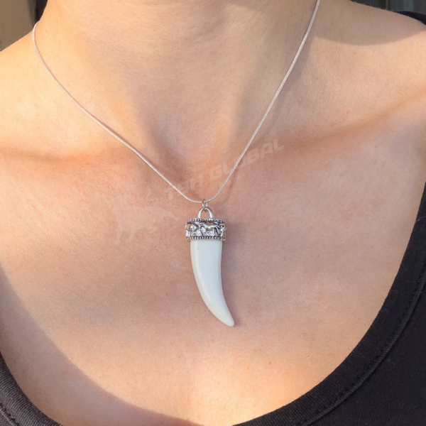 Natural Buffalo Bone Necklace - Image 3